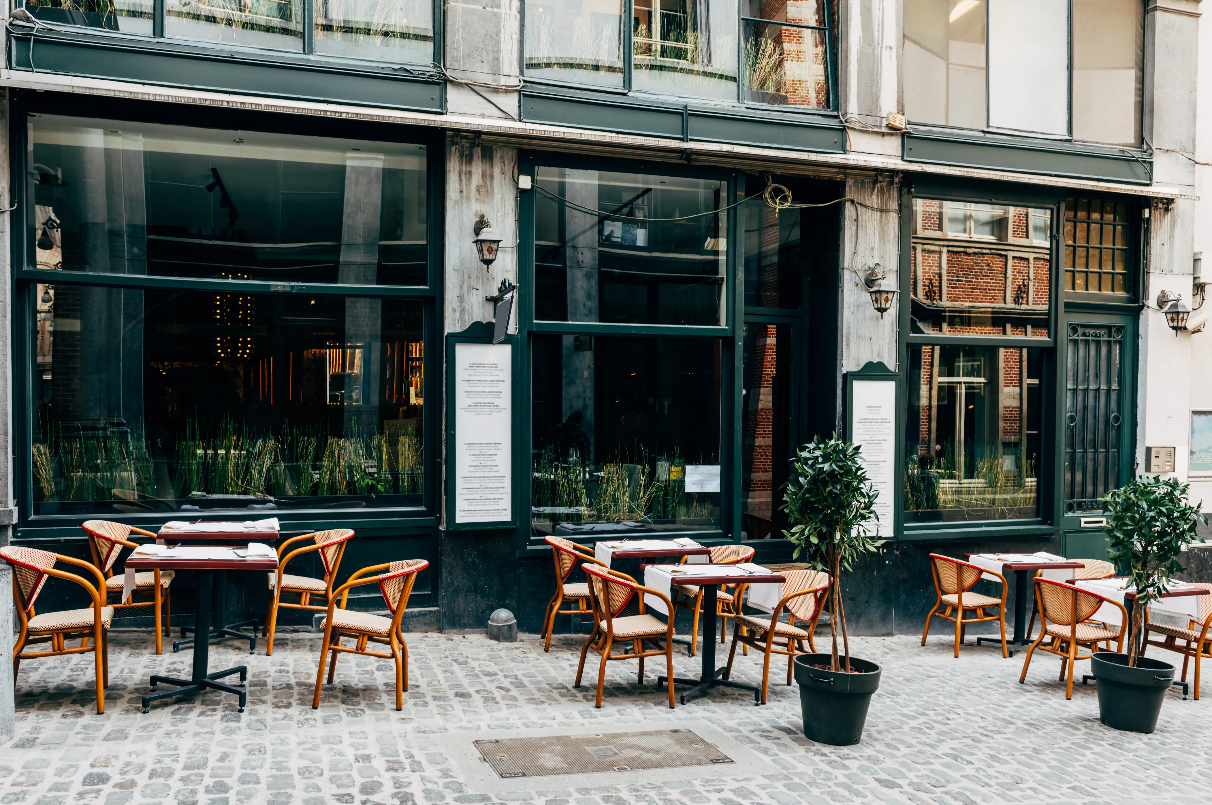 Outdoor patio for seating for restaurant